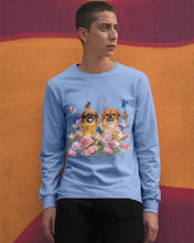 Load image into Gallery viewer, Pekingese With Peonies Gift For Dog Lovers Unisex Long Sleeve
