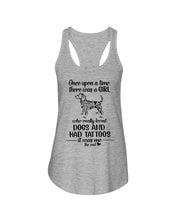 Load image into Gallery viewer, A Girl Who Really Loved Dogs and Had Tattoos Trending Ladies Flowy Tank
