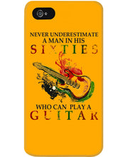 Load image into Gallery viewer, Never Underestimate A 60 Year Old Man Can Play A Guitar Phone case
