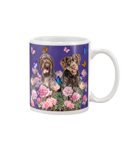 Load image into Gallery viewer, German Wirehaired Pointer With Peonies Gift For Dog Lovers Mug
