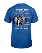 Load image into Gallery viewer, October Man Son Of God Birthday Meaningful Gift For Men Guys Tee
