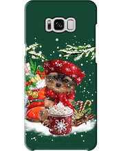 Load image into Gallery viewer, Yorkshire Terrier Loves Drinking Hot Latte Gift For Dog Lovers Phone case
