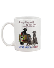 Load image into Gallery viewer, Everything Will Be Just Fine As Long As There Are Great Dane And Wine Gift For Dog Lovers Mug
