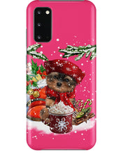Load image into Gallery viewer, Yorkshire Terrier Loves Drinking Hot Latte Gift For Dog Lovers Phone case
