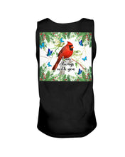 Load image into Gallery viewer, Scarlet Macaw With Butterflies I Am Always With You Gift For Lover Unisex Tank Top
