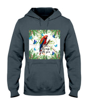 Load image into Gallery viewer, Scarlet Macaw With Butterflies I Am Always With You Gift For Lover Hoodie
