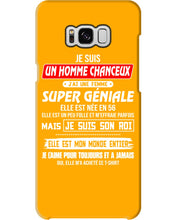 Load image into Gallery viewer, Je Suis Un Homme Chanceux J'ai Line Femme Custom Design Je Suis Son Roi Phone case
