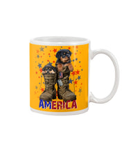 Load image into Gallery viewer, Rottweiler Shoes Armerican Army Gift For Dog Lovers Mug

