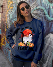 Load image into Gallery viewer, I Am The Night Fear Me Ghost Cat Gift For Cat Lovers Sweatshirt
