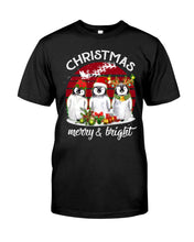 Load image into Gallery viewer, Penguin Christmas Merry And Bright Gift For Penguin Lovers Guys Tee
