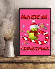 Load image into Gallery viewer, Tennis Players Magical Christmas Snowman Gift For Women Vertical Poster
