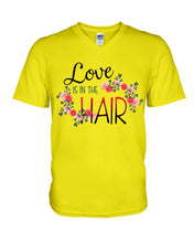 Load image into Gallery viewer, Love Is In The Hair Flower Gift For Women Guys V-Neck
