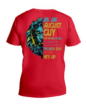 Load image into Gallery viewer, As An August I Am The Kind Of Man Lion Birthday Gift Guys V-Neck
