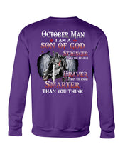 Load image into Gallery viewer, October Man Son Of God Birthday Meaningful Gift For Men Sweatshirt
