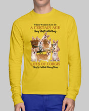 Load image into Gallery viewer, They Start Collecting Lots Of Corgis Trending For Dog Lovers Unisex Long Sleeve
