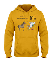 Load image into Gallery viewer, Funny Difference Between Me And Other Psychotherapists Unicorn And Horse Hoodie
