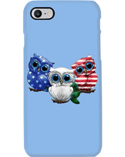 Load image into Gallery viewer, Lovely Phone Case Three Owl With US Flag Gift For Owl Lovers Phone case
