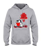 Load image into Gallery viewer, Penguin Forever Love With Red Heart Balloon Gift For Penguin Lovers Hoodie
