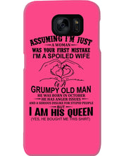 Load image into Gallery viewer, A Spoiled Wife Of An October Grumpy Old Man Birthday Meaningful Gift Phone case
