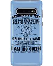 Load image into Gallery viewer, A Spoiled Wife Of An October Grumpy Old Man Birthday Meaningful Gift Phone case
