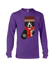 Load image into Gallery viewer, Santa Border Collie In Stock Gift For Dog Lovers Unisex Long Sleeve
