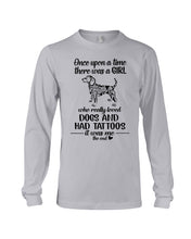 Load image into Gallery viewer, A Girl Who Really Loved Dogs and Had Tattoos Trending Unisex Long Sleeve

