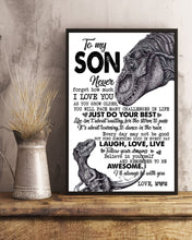 Load image into Gallery viewer, Mommy  Gift For    Son Just Do Your Best  Custom Design Vertical Poster
