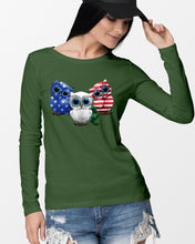 Load image into Gallery viewer, Lovely Phone Case Three Owl With US Flag Gift For Owl Lovers Unisex Long Sleeve

