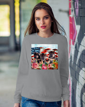 Load image into Gallery viewer, American Flag Sky Flower German Shepherd Gift For Dog Lovers Sweatshirt
