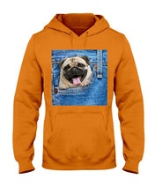 Load image into Gallery viewer, baby Pug In Denim Pocket Gift For Dog Lovers Hoodie
