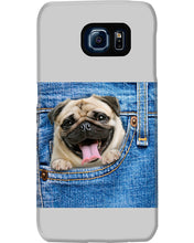 Load image into Gallery viewer, baby Pug In Denim Pocket Gift For Dog Lovers Phone case
