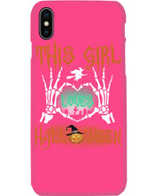 Load image into Gallery viewer, This Girl Loves Halloween Gift For Girls Phone case
