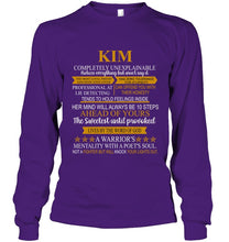 Load image into Gallery viewer, Kim Custom Name Gift A Warrior's Mentality With A Poet's Soul Unisex Long Sleeve

