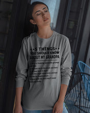 Load image into Gallery viewer, 5 Things You Should Know About My April Grandpa For Birthday Gift Unisex Long Sleeve
