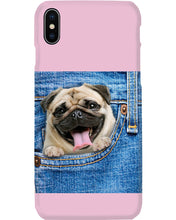 Load image into Gallery viewer, baby Pug In Denim Pocket Gift For Dog Lovers Phone case

