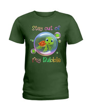 Load image into Gallery viewer, Vintage Funny Stay Out Of My Bubble Gift For Turtle Lovers Ladies Tee
