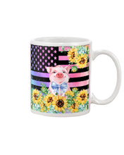 Load image into Gallery viewer, Pig America Flag Sunflower Special Custom Design Mug
