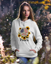Load image into Gallery viewer, Peace Sign Sunflower Birthday Gift For Girls Hoodie
