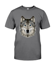 Load image into Gallery viewer, Wolf's Face Simple  Unique Custom Design For Animal Lovers Guys Tee
