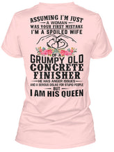 Load image into Gallery viewer, A Spoiled Wife Of Grumpy Old Concrete Finisher Trending For Personalized  Sport Gift Ladies Tee
