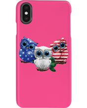Load image into Gallery viewer, Lovely Phone Case Three Owl With US Flag Gift For Owl Lovers Phone case
