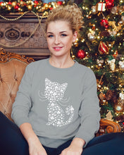 Load image into Gallery viewer, Cat With Clover Lucky Great Gift For Cat Lovers Sweatshirt
