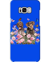 Load image into Gallery viewer, German Wirehaired Pointer With Peonies Gift For Dog Lovers Phone case

