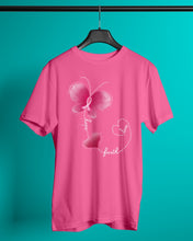 Load image into Gallery viewer, Butterfly Faith Breast Cancer Awareness Meaningful Gift Guys Tee
