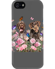 Load image into Gallery viewer, German Wirehaired Pointer With Peonies Gift For Dog Lovers Phone case
