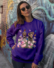 Load image into Gallery viewer, German Wirehaired Pointer With Peonies Gift For Dog Lovers Sweatshirt
