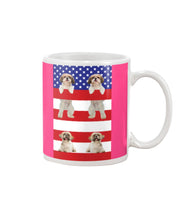 Load image into Gallery viewer, America USA FLag In My Heart Shih Tzu Gift For Dog Lovers Mug
