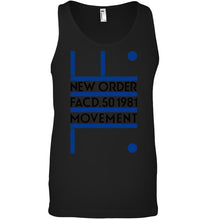 Load image into Gallery viewer, New Order Facd 501981 Movement Simple Unique Custom Design Unisex Tank Top
