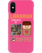 Load image into Gallery viewer, Librarian Powered By Coffee  Custom Design For Book Lovers Phone case

