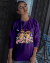 Load image into Gallery viewer, Pekingese With Peonies Gift For Dog Lovers Unisex Long Sleeve
